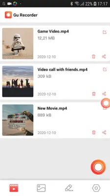 Screen Recorder GU Recorder android App screenshot 1